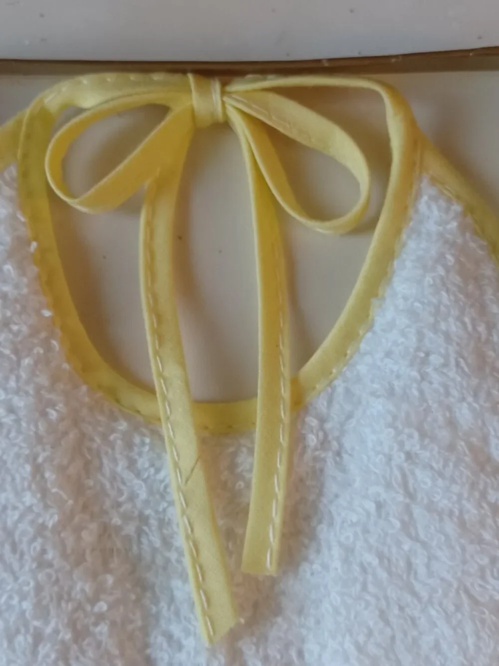 VTG Tailored Baby Droolies 5 Pack Bibs NOS Sealed Cotton Terry White Yellow SM
